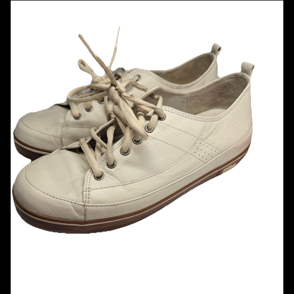 FITFLOP Women’s Supertone Cream Leather Trainers Sneakers Comfort Shoe Sz 9